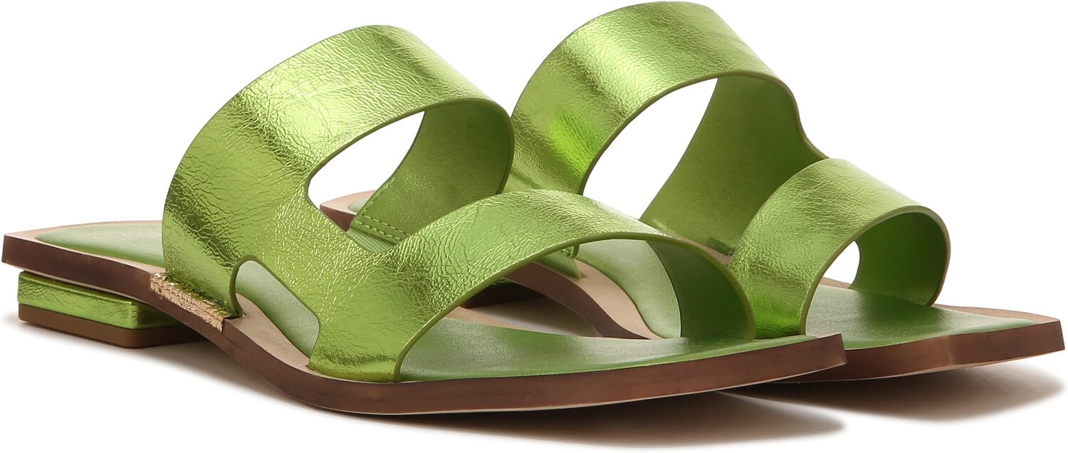 

Сандалии на плоской подошве Emily Franco Sarto, цвет Lime Green Leather