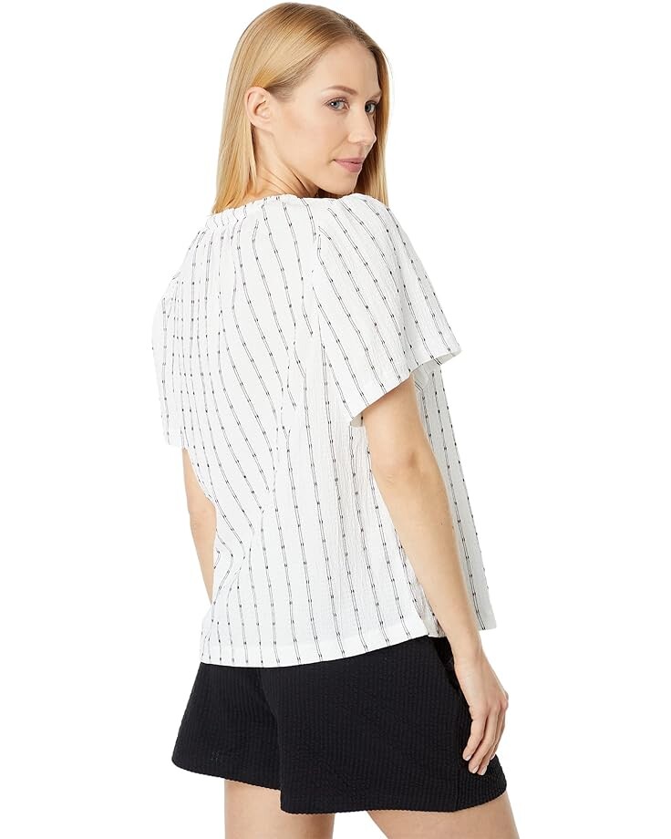 

Топ Madewell Tie-Neck Tunic Top, цвет Bright Ivory