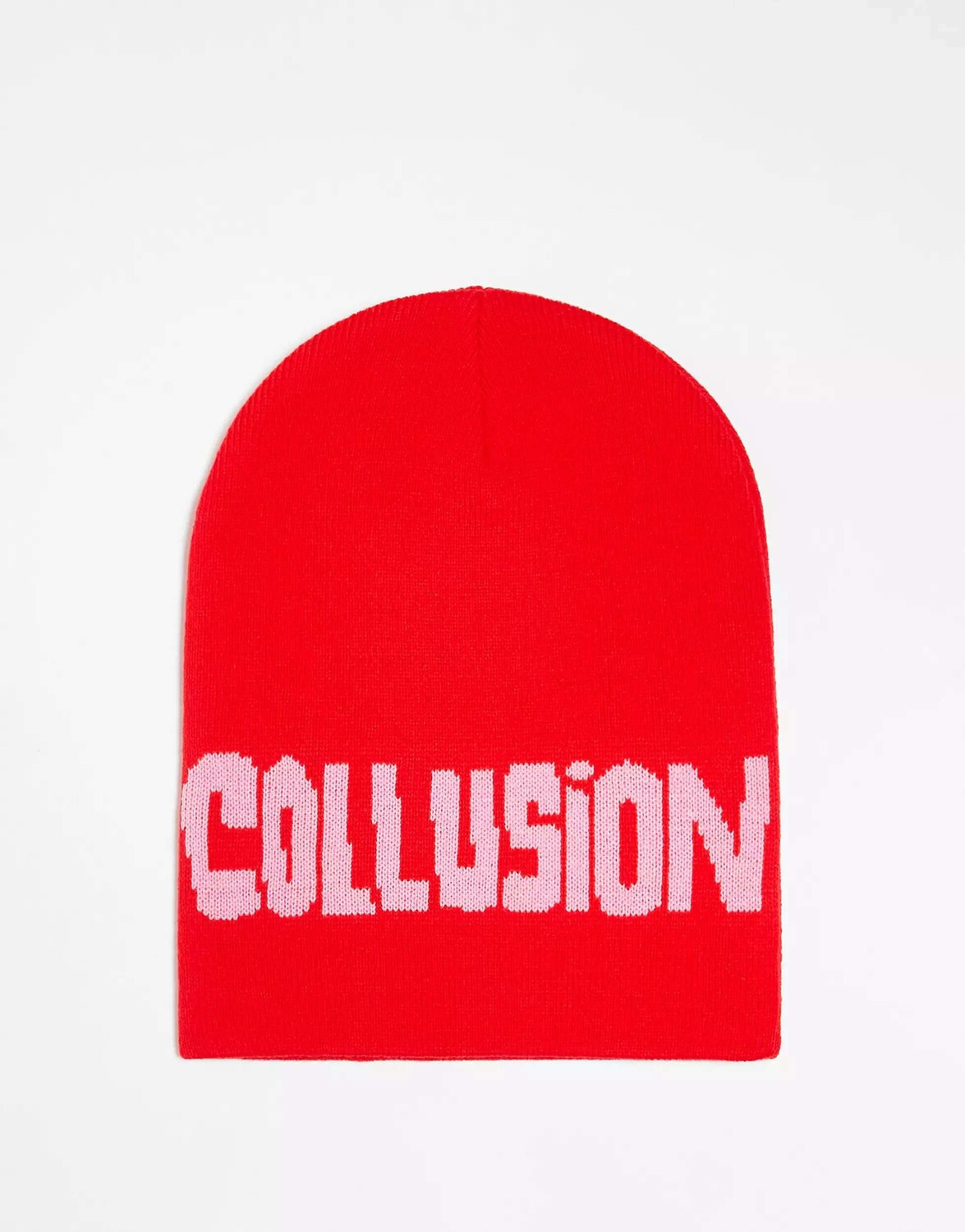 

COLLUSION Красная вязаная шапка-фигуристка унисекс с логотипом