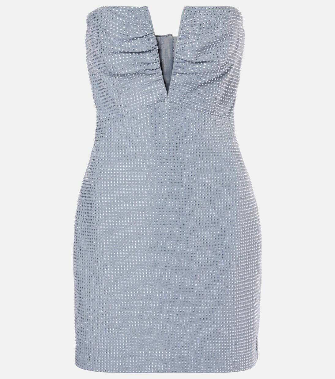

Платье-корсет с бриллиантами Roland Mouret, синий
