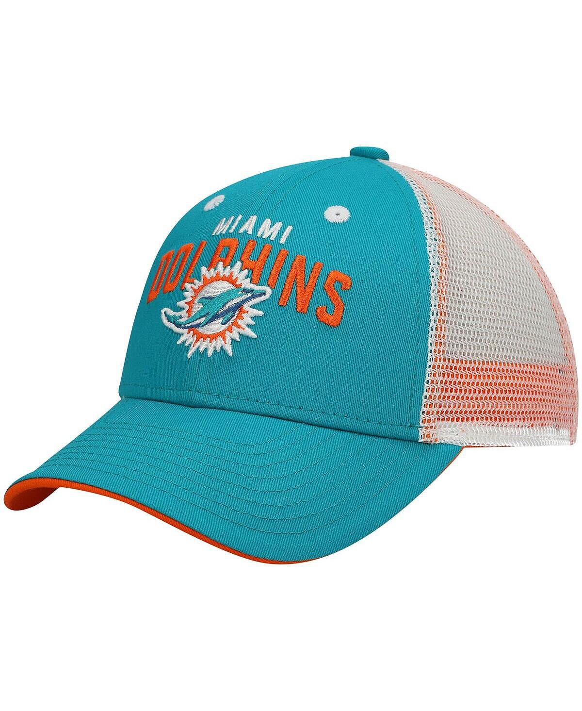 

Кепка Snapback с сеткой на спине для мальчиков дошкольного возраста цвета голубого и белого цвета Miami Dolphins Core Outerstuff