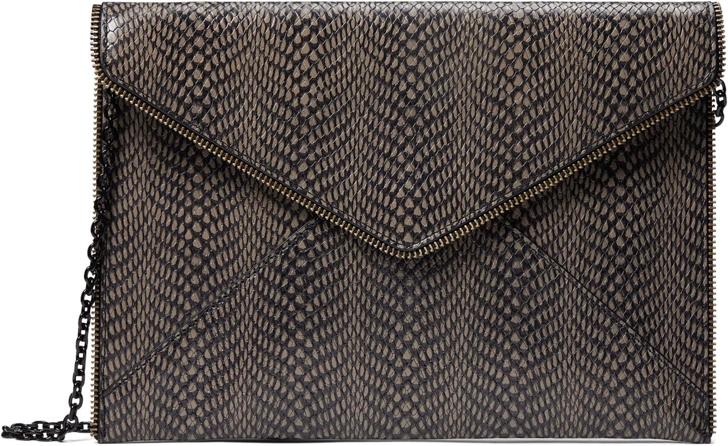 

Клатч Leo с ремешком-цепочкой Rebecca Minkoff, цвет Black/Deep Taupe