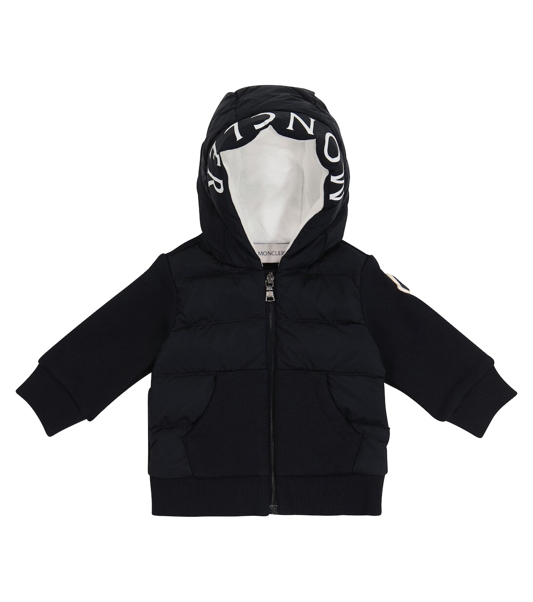 

Детское пуховое худи Moncler Enfant, синий