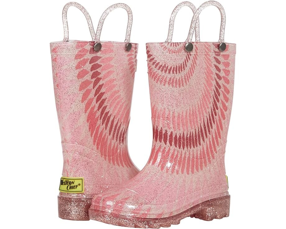 

Ботинки Western Chief Tie-Dye Lighted PVC Boot, розовое золото