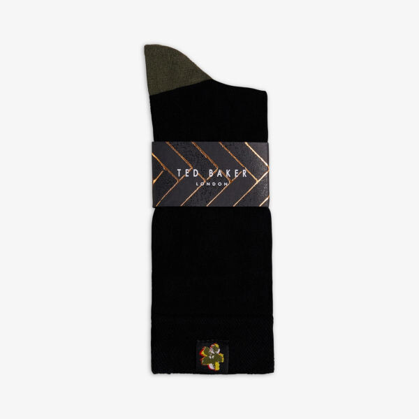 

Классические носки из смесового хлопка с цветочной вышивкой Ted Baker, черный