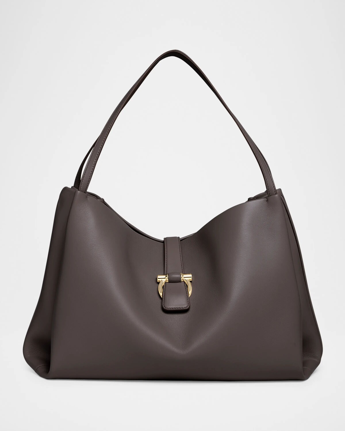 

Сумка через плечо из гладкой кожи Ferragamo, цвет Testa Di M
