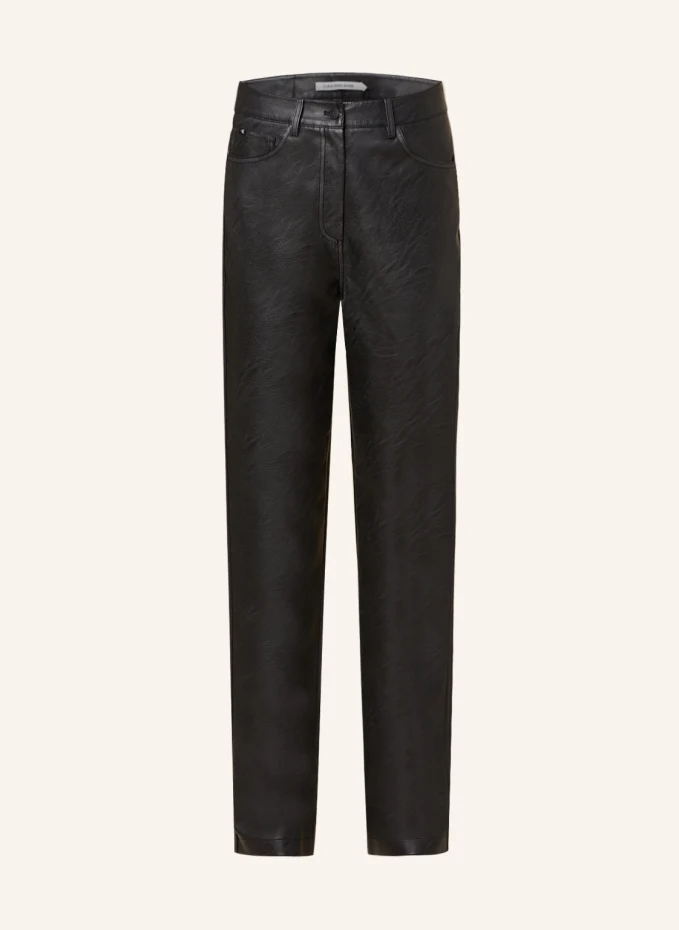 

Брюки под кожу Calvin Klein Jeans, черный