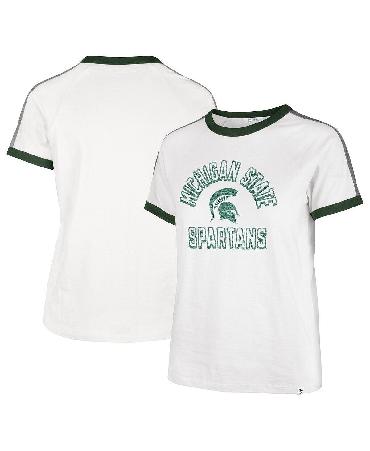 

Женская белая футболка Michigan State Spartans Sweet Heat Peyton '47 Brand, белый