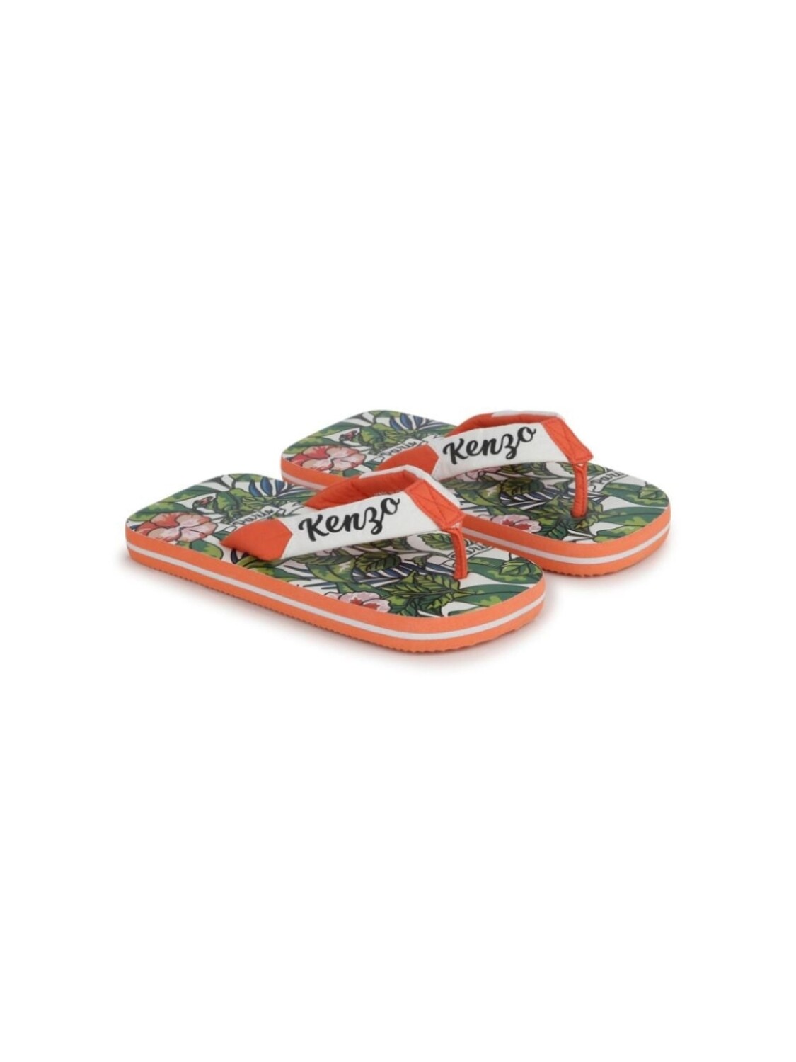 

Kenzo Kids шлепанцы с принтом Hawaiian, оранжевый