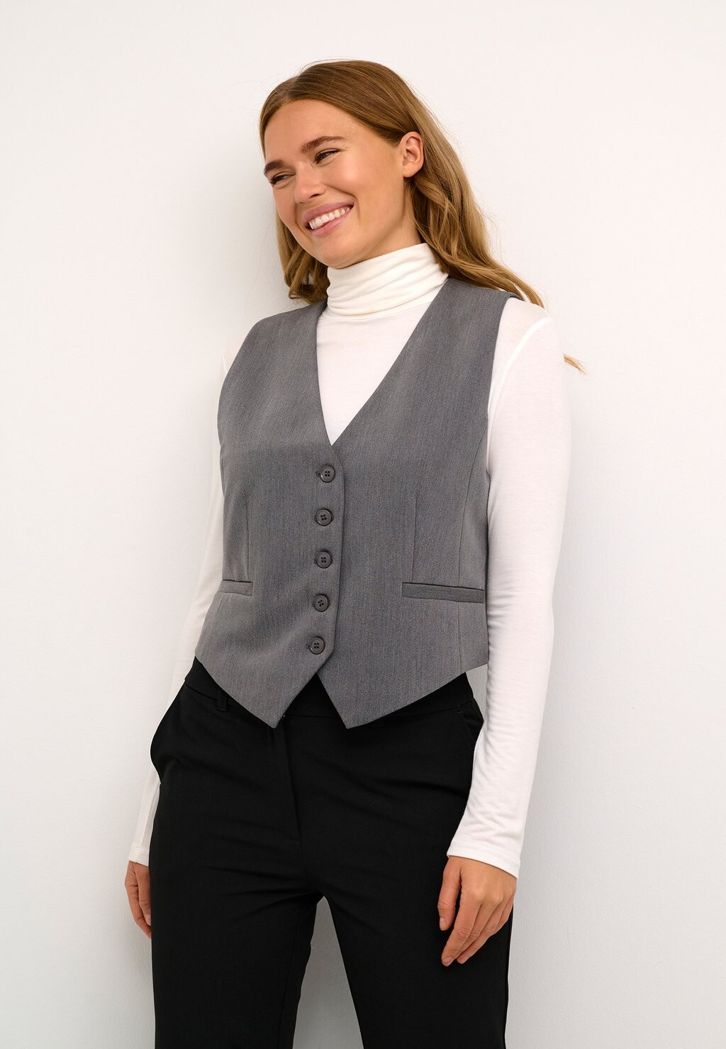 

Жилет SAKURA Kaffe, цвет dark grey melange