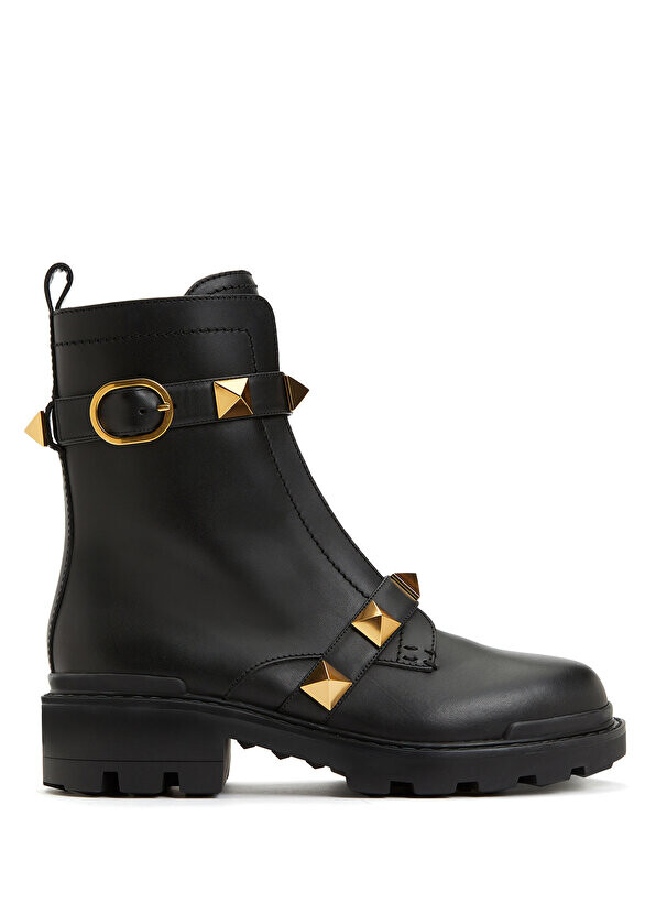 

Черные женские кожаные ботинки rockstud Valentino Garavani