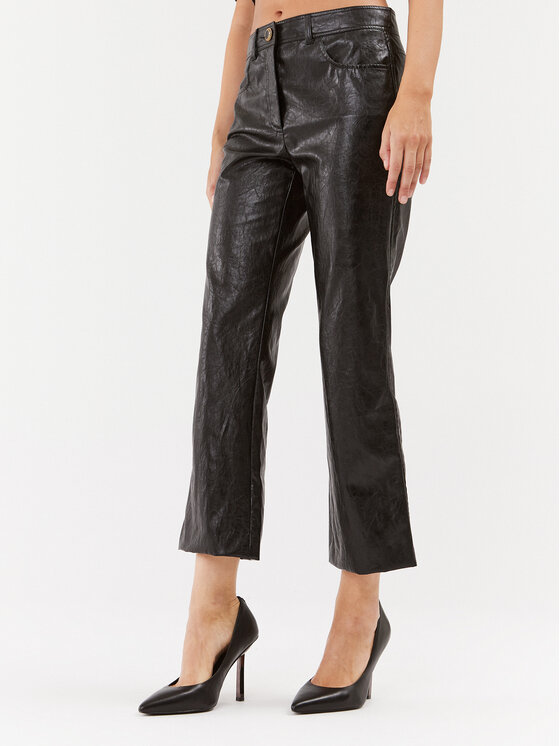 Тканевые брюки стандартного кроя Marella, черный тканевые брюки стандартного кроя marella белый