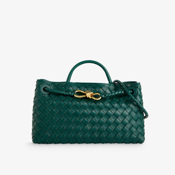 

Кожаный клатч Andiamo Bottega Veneta, цвет emgreen-m br-emgre