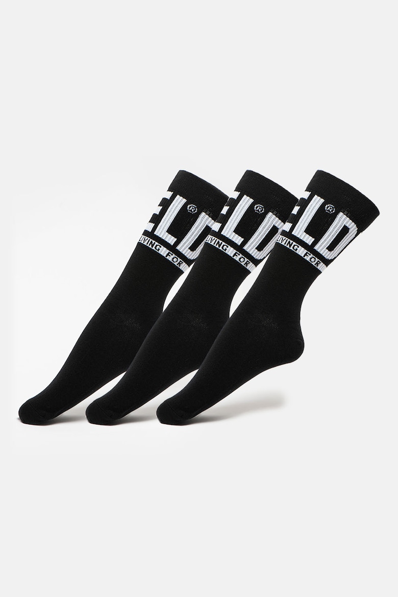 Длинные носки с логотипом Ray - 3 пары Diesel, черный