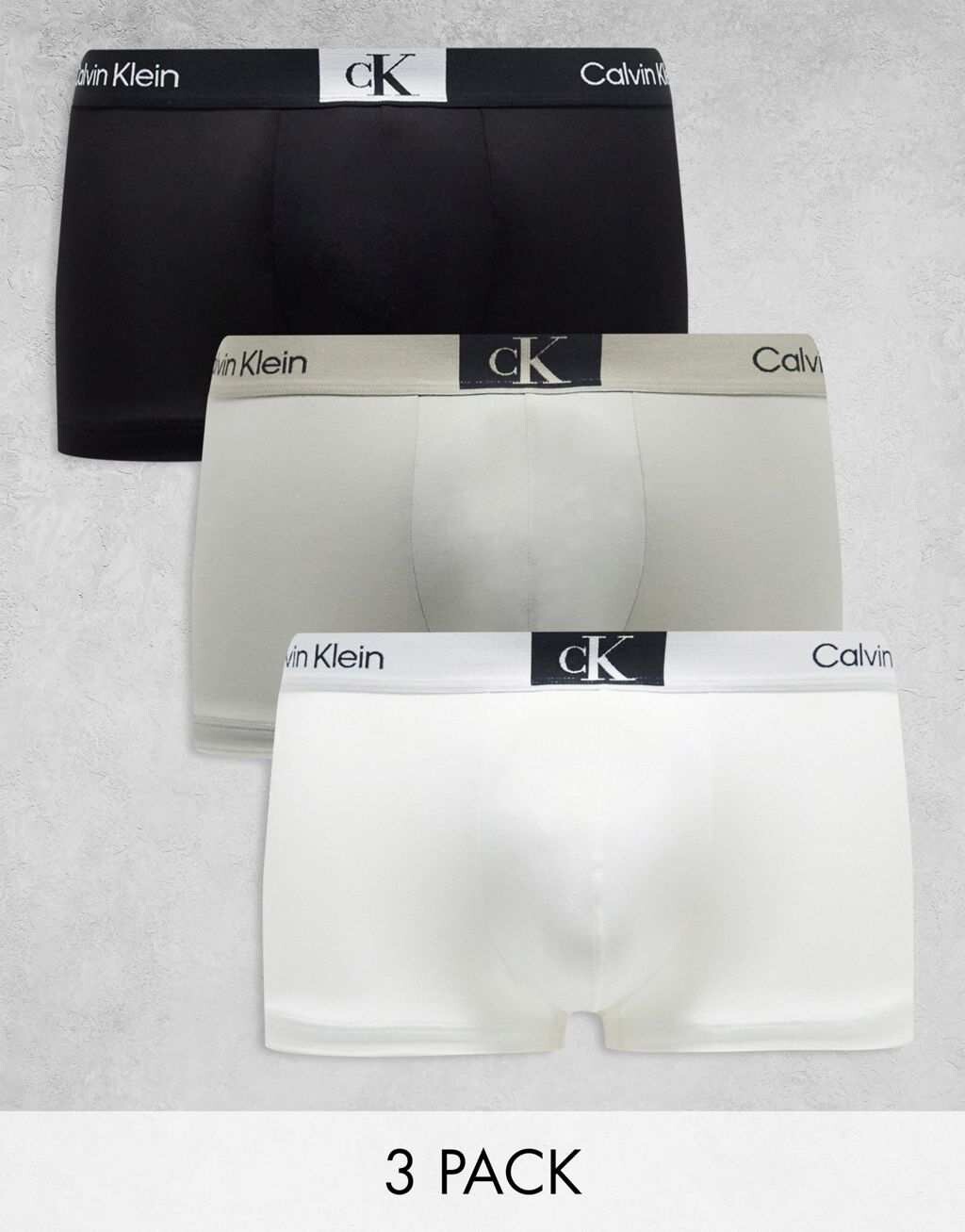 

Разноцветные хлопковые плавки с низкой посадкой Calvin Klein CK 96 из трех пар