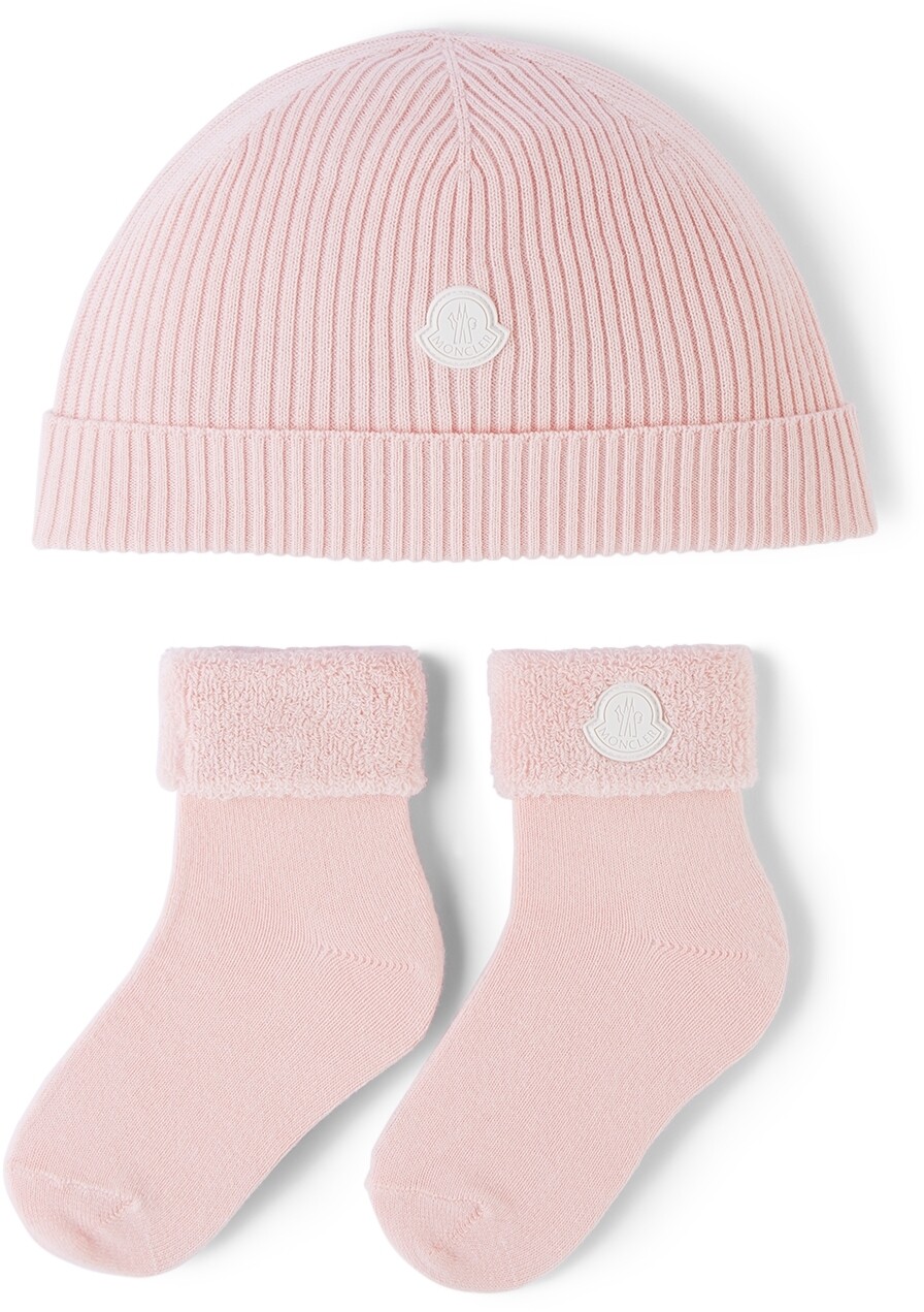 

Комплект шапочки и носков Baby Pink Пастельно-розовый Moncler Enfant