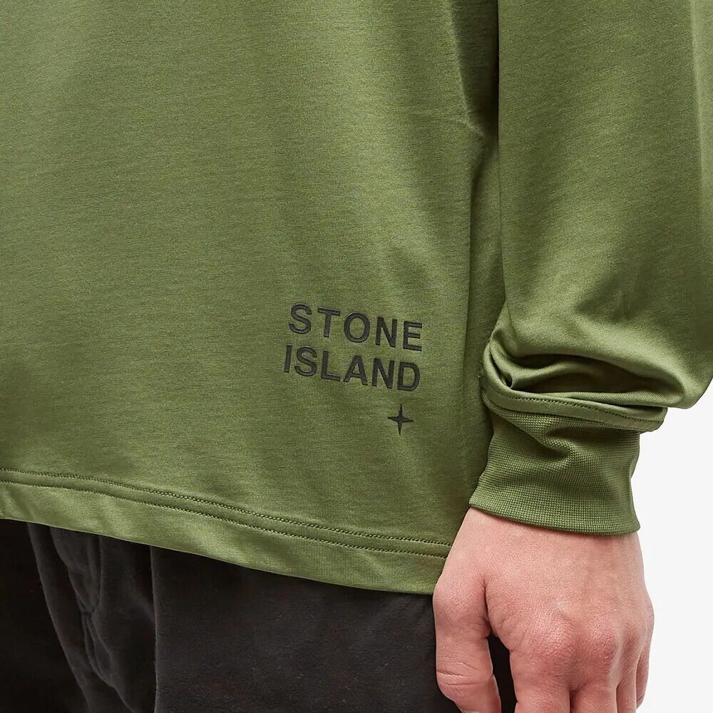 

Stone Island Футболка с логотипом и рукавами с логотипом, зеленый