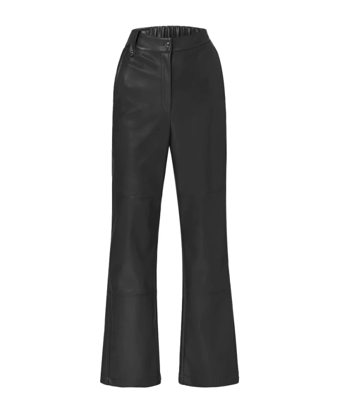 

Брюки из искусственной кожи с деталями струзцо. Max Mara, черный