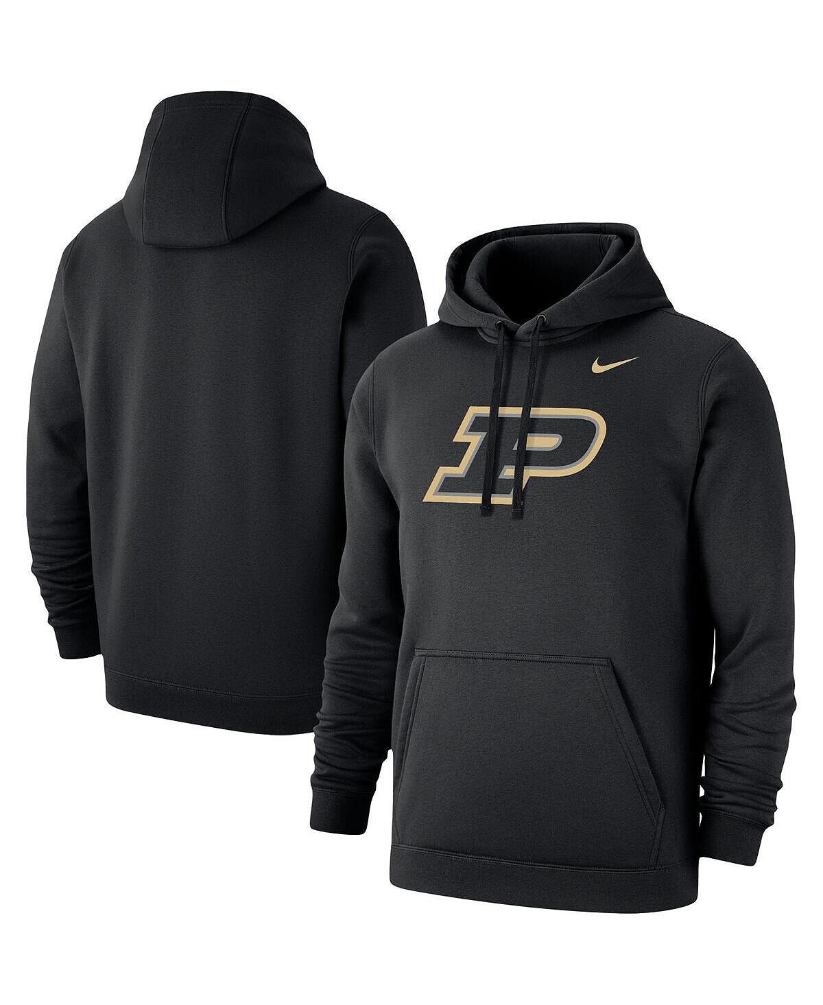 

Мужской черный пуловер с капюшоном и логотипом Purdue Boilermakers Club Nike