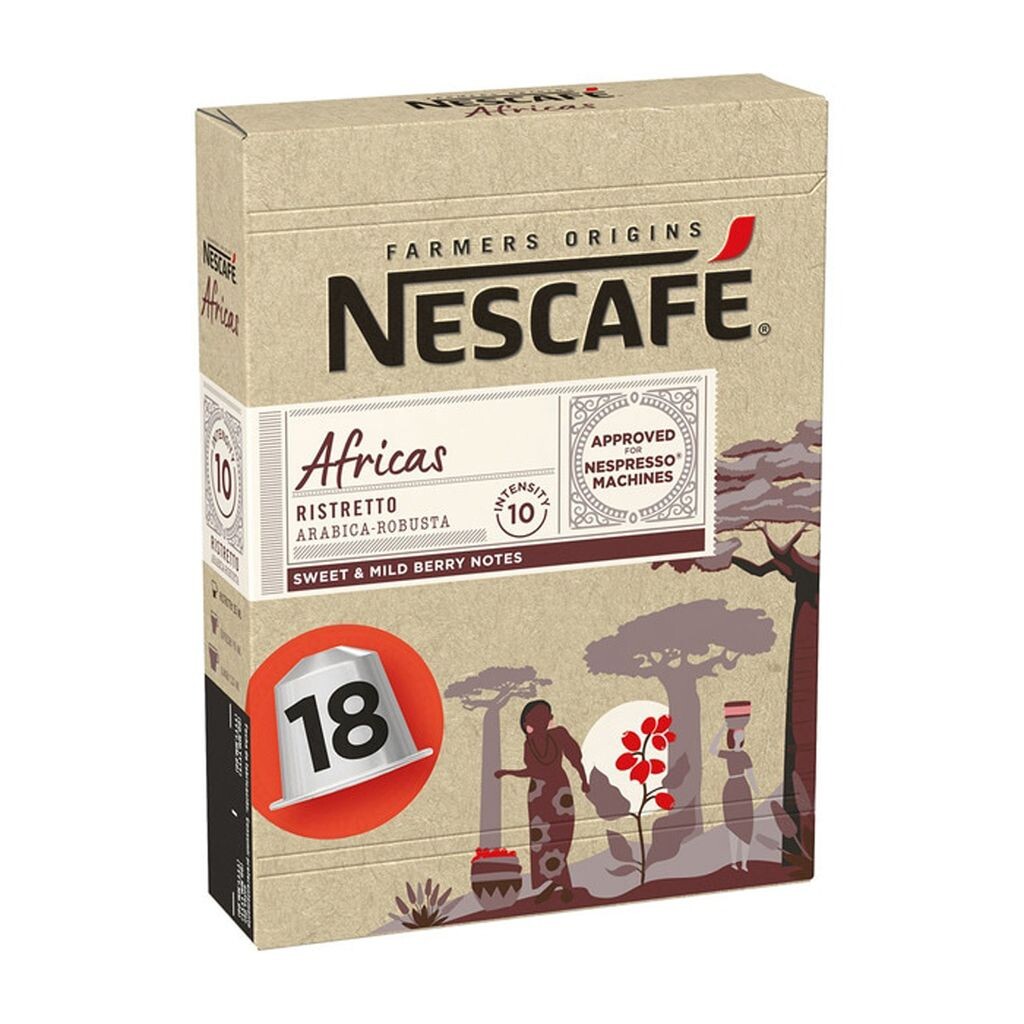 

Кофе Nescafe Farmers Origins Africas Ristretto 18 капсул 93г Nestlé