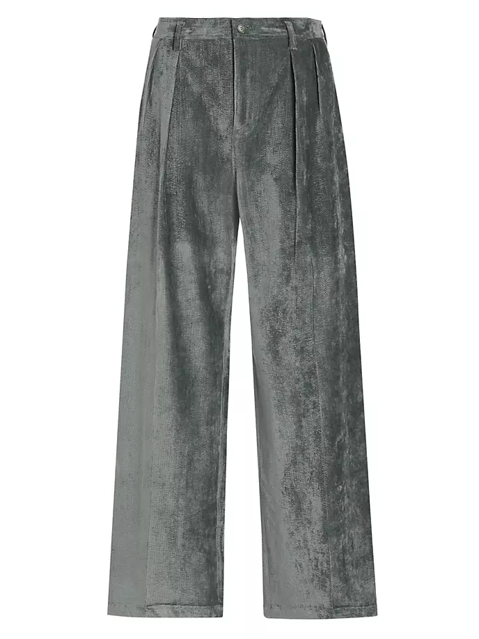 

Мятые вельветовые брюки Filippa K, цвет smoke green