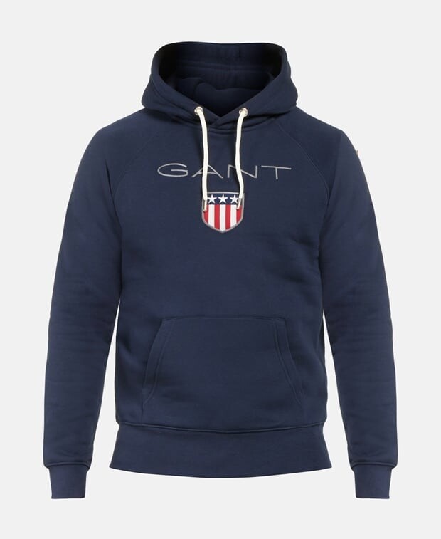 

Толстовка с капюшоном Gant, шиферно-синий