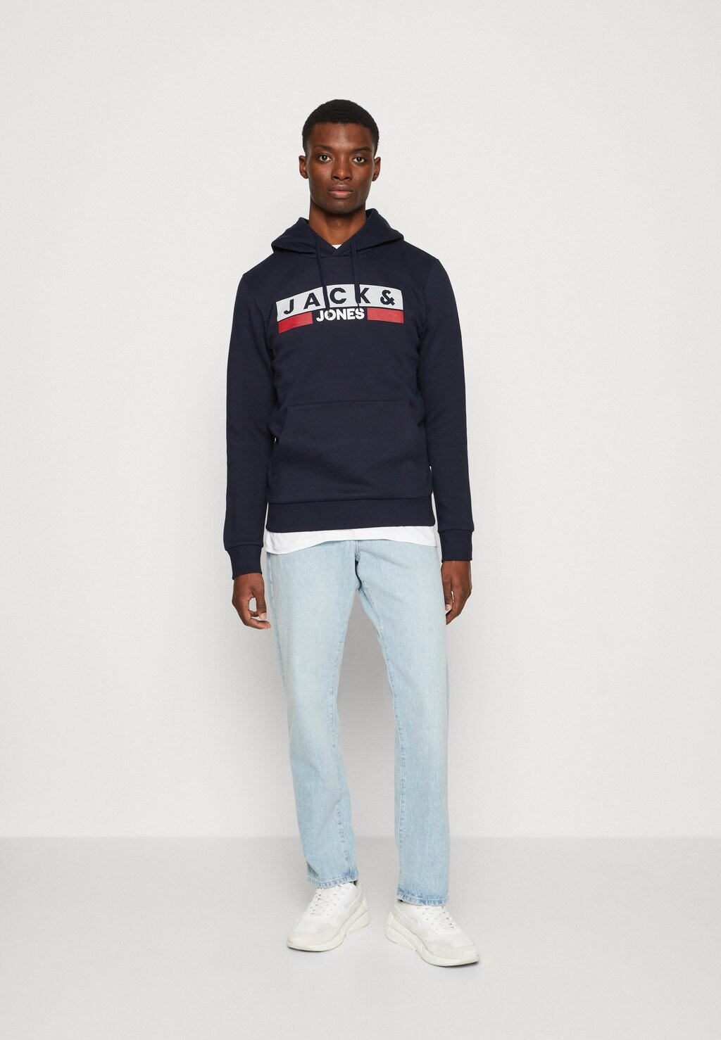 

Толстовка JJECORP LOGO HOOD 2 PACK Jack & Jones, черный/темно-синий
