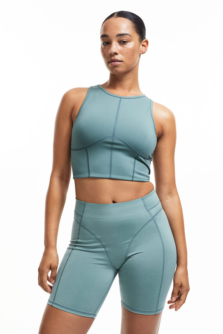 

Спортивный бюстгальтер drymove medium support H&M, бирюзовый