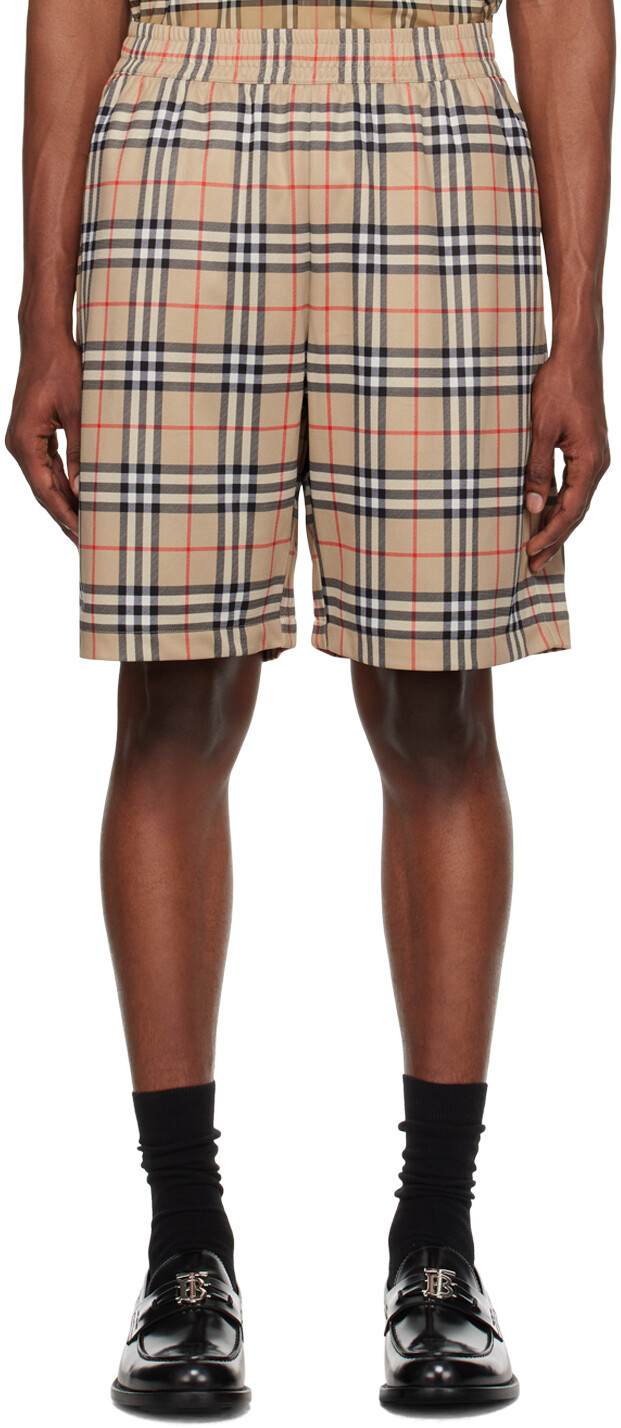

Архив бежевых шорт в клетку Vintage Check Burberry
