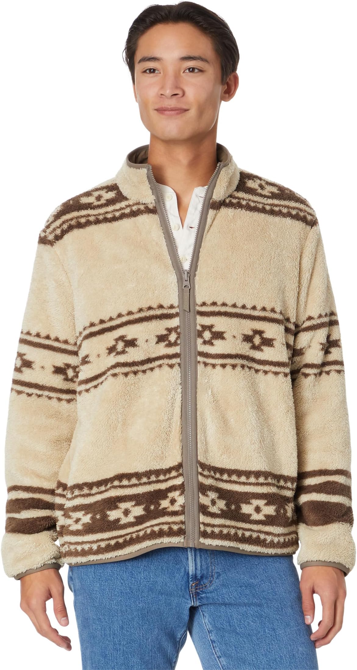 цена Куртка Steven Paul Jaud High Pile Fleece Reversible Jacket Faherty, цвет Sand Dune Thunderbird
