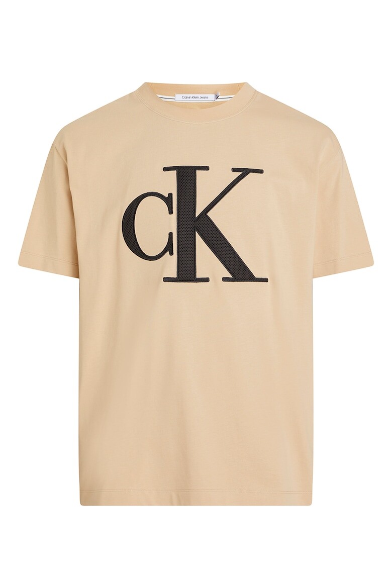 

Хлопковая футболка с логотипом Calvin Klein Jeans, черный
