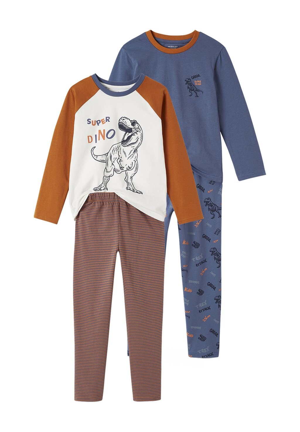 

Комплект ночного белья 2ER-PACK DINOS Vertbaudet, цвет indigo blau