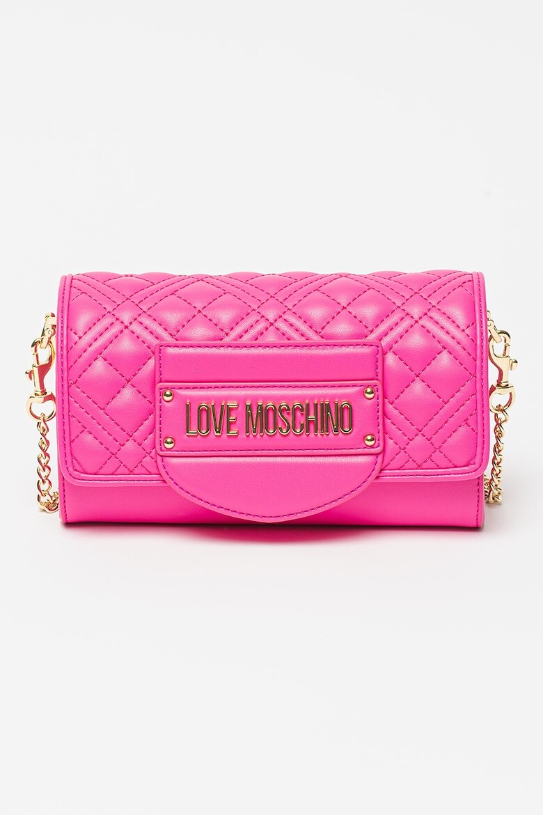 

Стеганая сумка из экокожи Love Moschino, фуксия