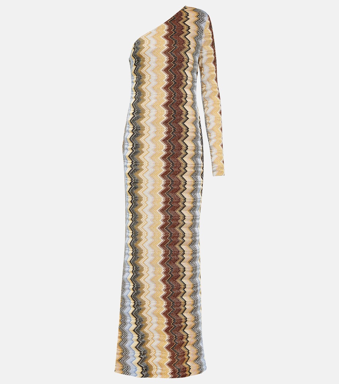 

Платье макси на одно плечо с зигзагом Missoni, мультиколор
