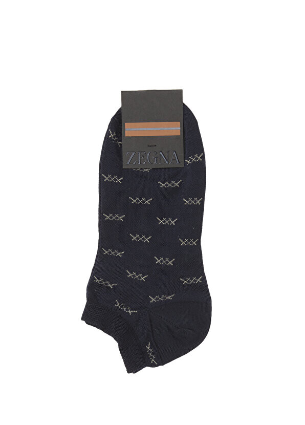 

Темно-синие мужские носки с рисунком Zegna