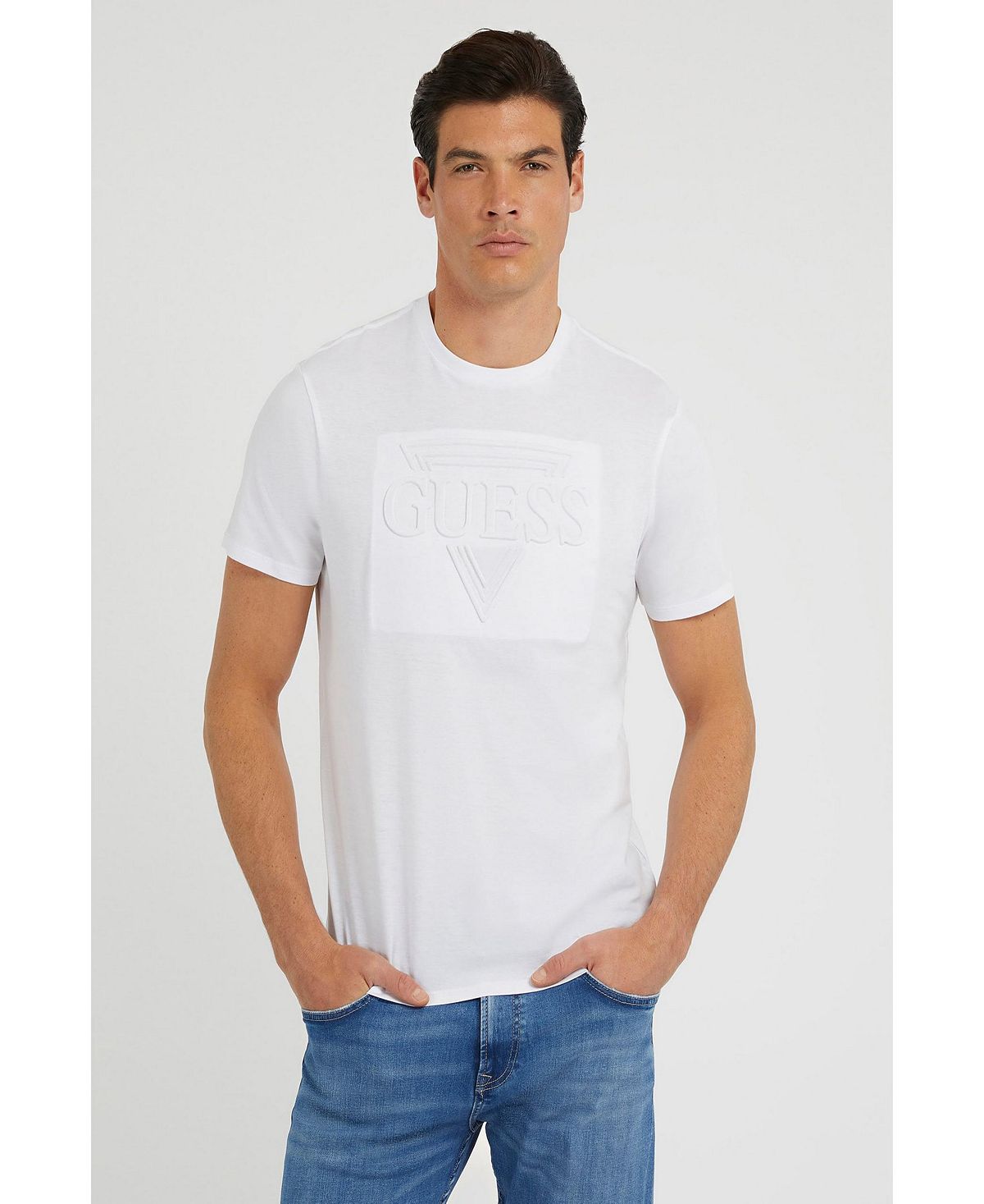Мужская футболка с коротким рукавом GUESS с тиснением цена и фото