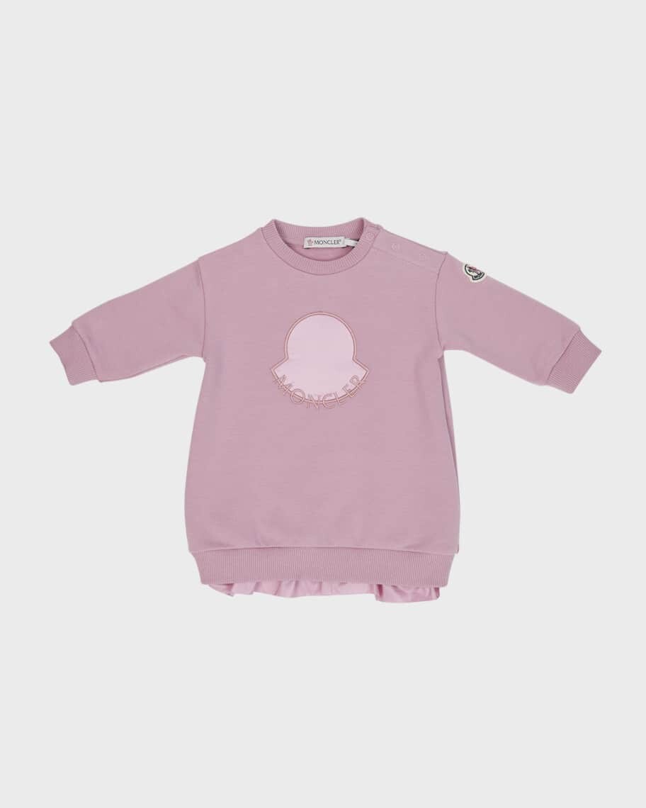 

Платье для девочки из флиса с рюшами и эмблемой, размер 12M-3 Moncler