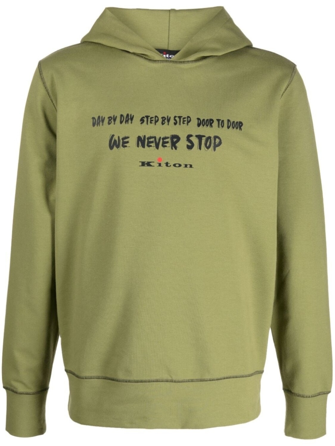 

Kiton худи с принтом, зеленый