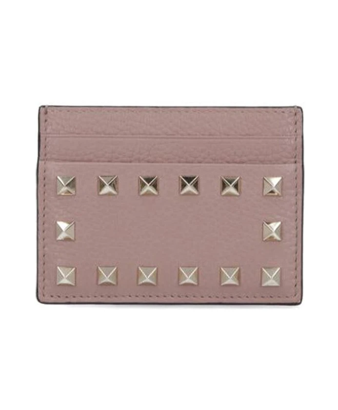 

Кошелек для карт с застежкой Rockstud Valentino Garavani, бежевый