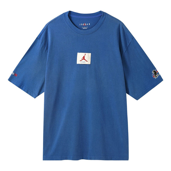 Футболка Air Jordan x Two18 Logo Tee 'Blue', цвет team royal/gym red