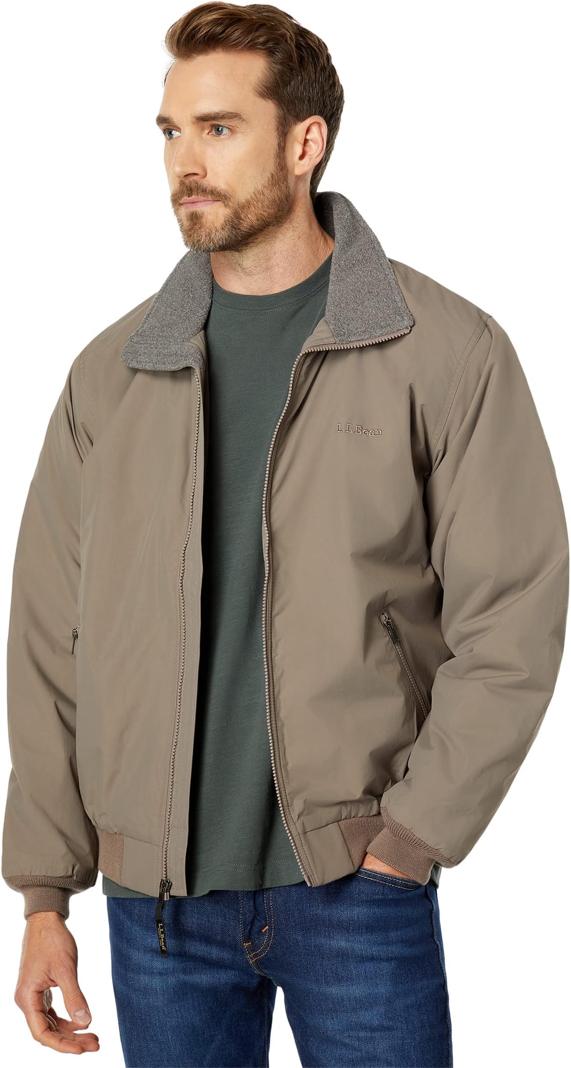 Куртка Warm-Up Jacket L.L.Bean, цвет Taupe Brown