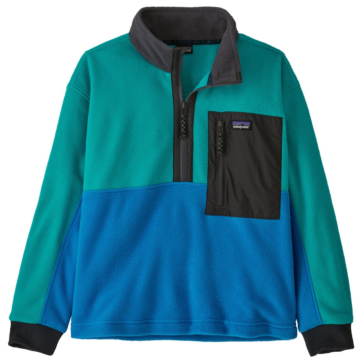 

Флисовый свитер Patagonia Kid's Microdini 1/2 Zip P/O, цвет Vessel Blue