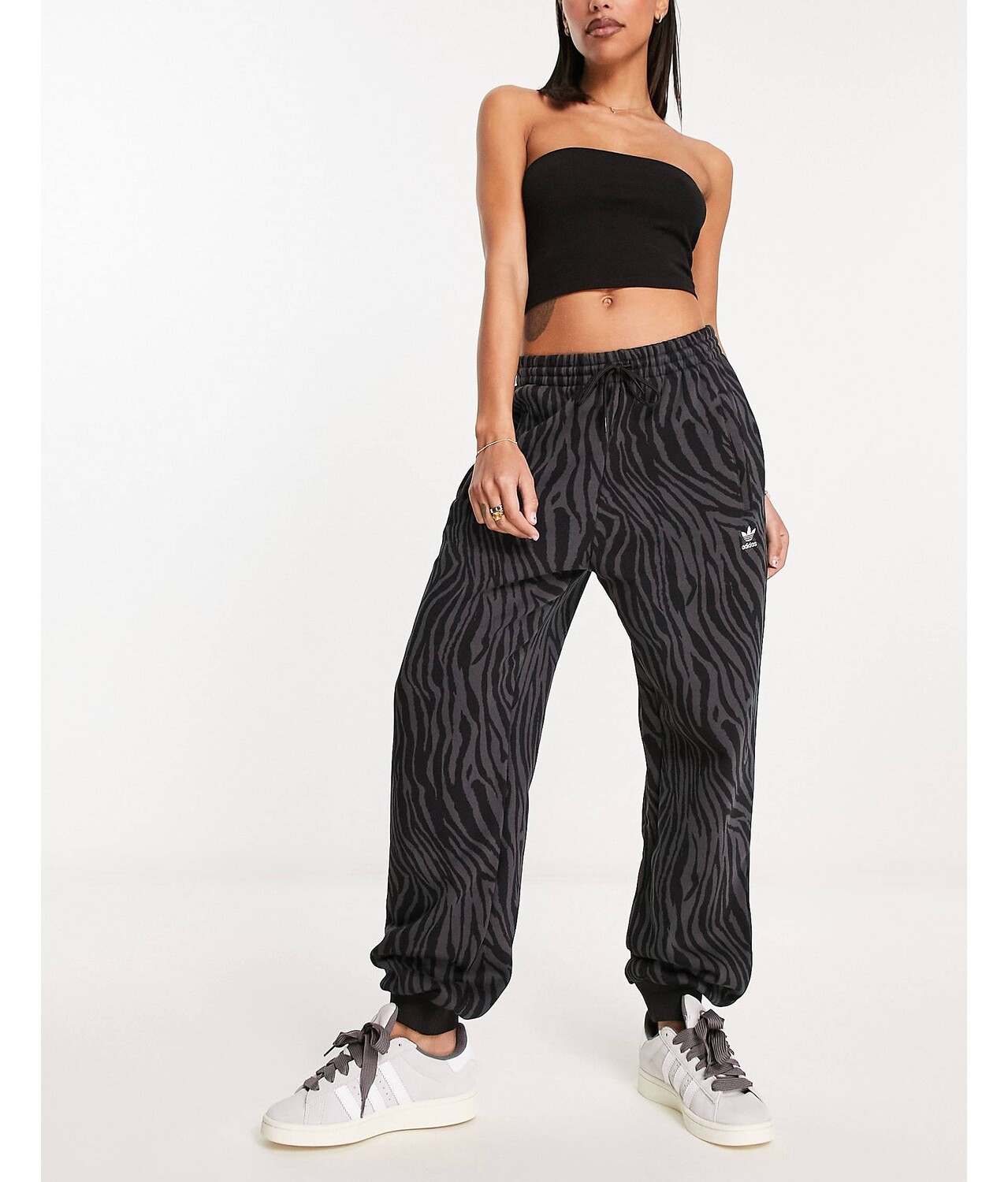 

Черные джоггеры с графикой adidas Originals, Черный