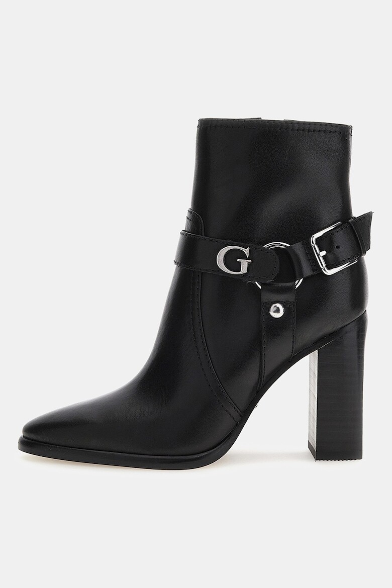 

Кожаные ботинки на массивном каблуке Guess, черный
