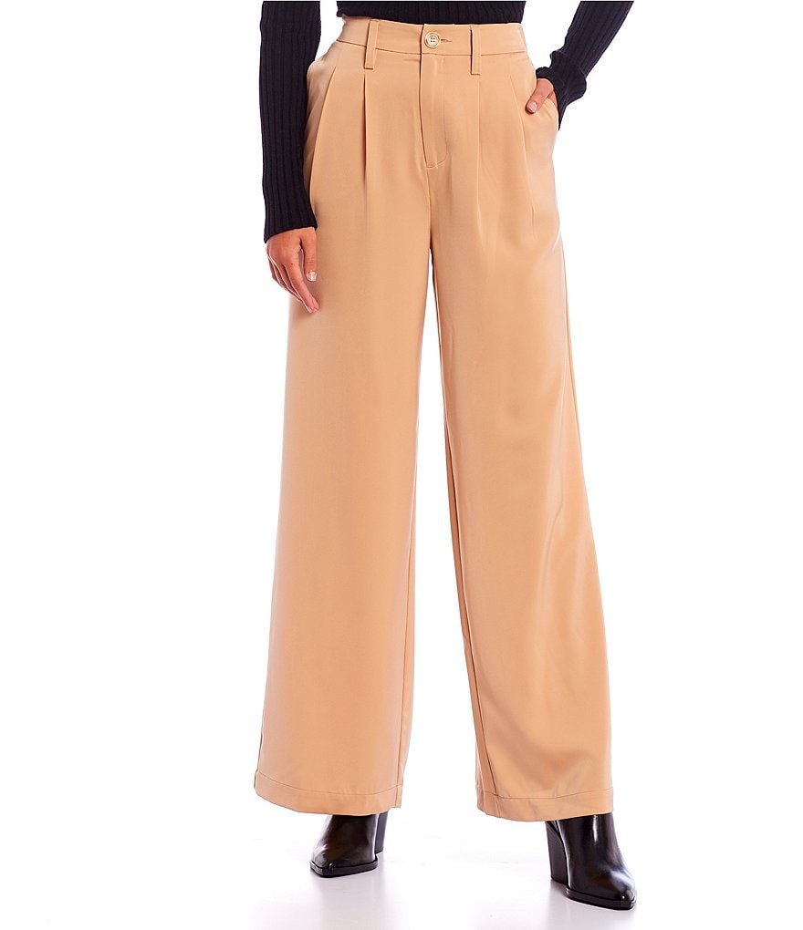 Атласные брюки широкого кроя GB, коричневый атласные брюки широкого кроя livi velvet серый