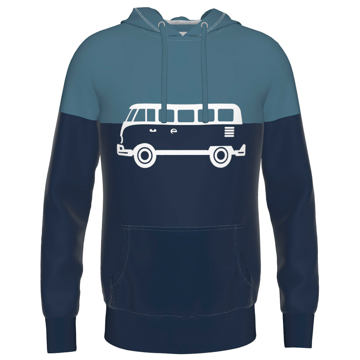 Толстовка с капюшоном Elkline Four Wheels To Freedom Lovelingsteil, цвет Dark Navy/Blue Grey