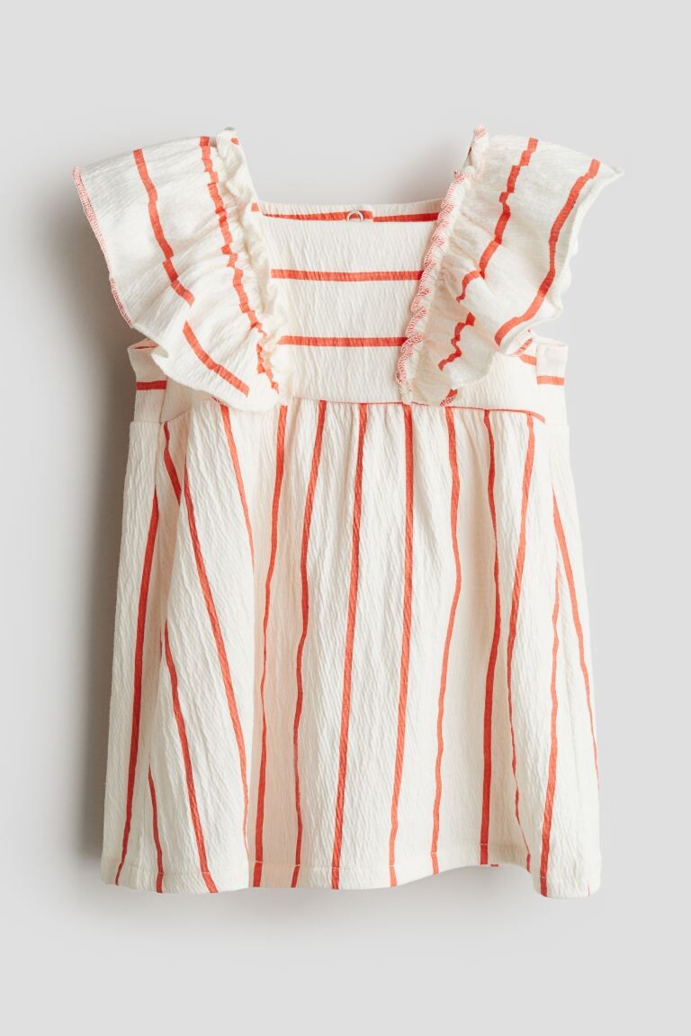 

Платье из джерси с воланами H&M, белый