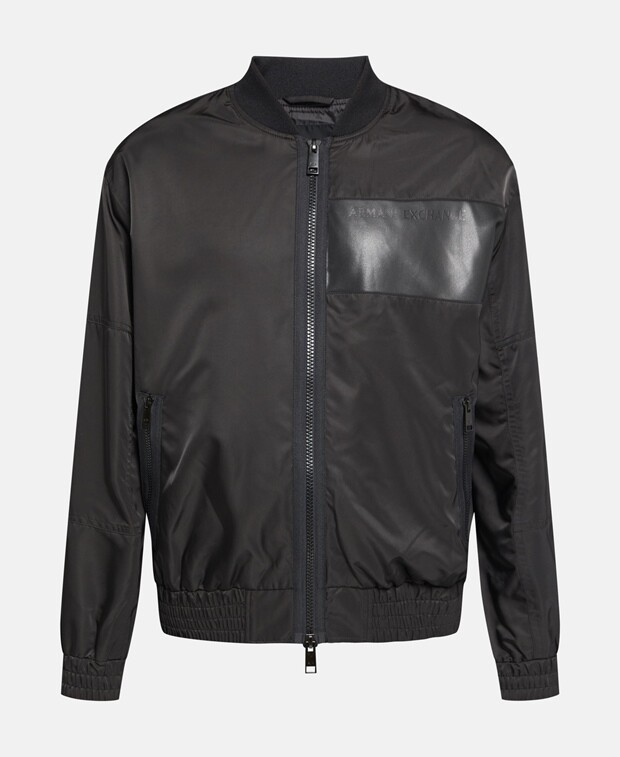 

Кожаная куртка Armani Exchange, черный