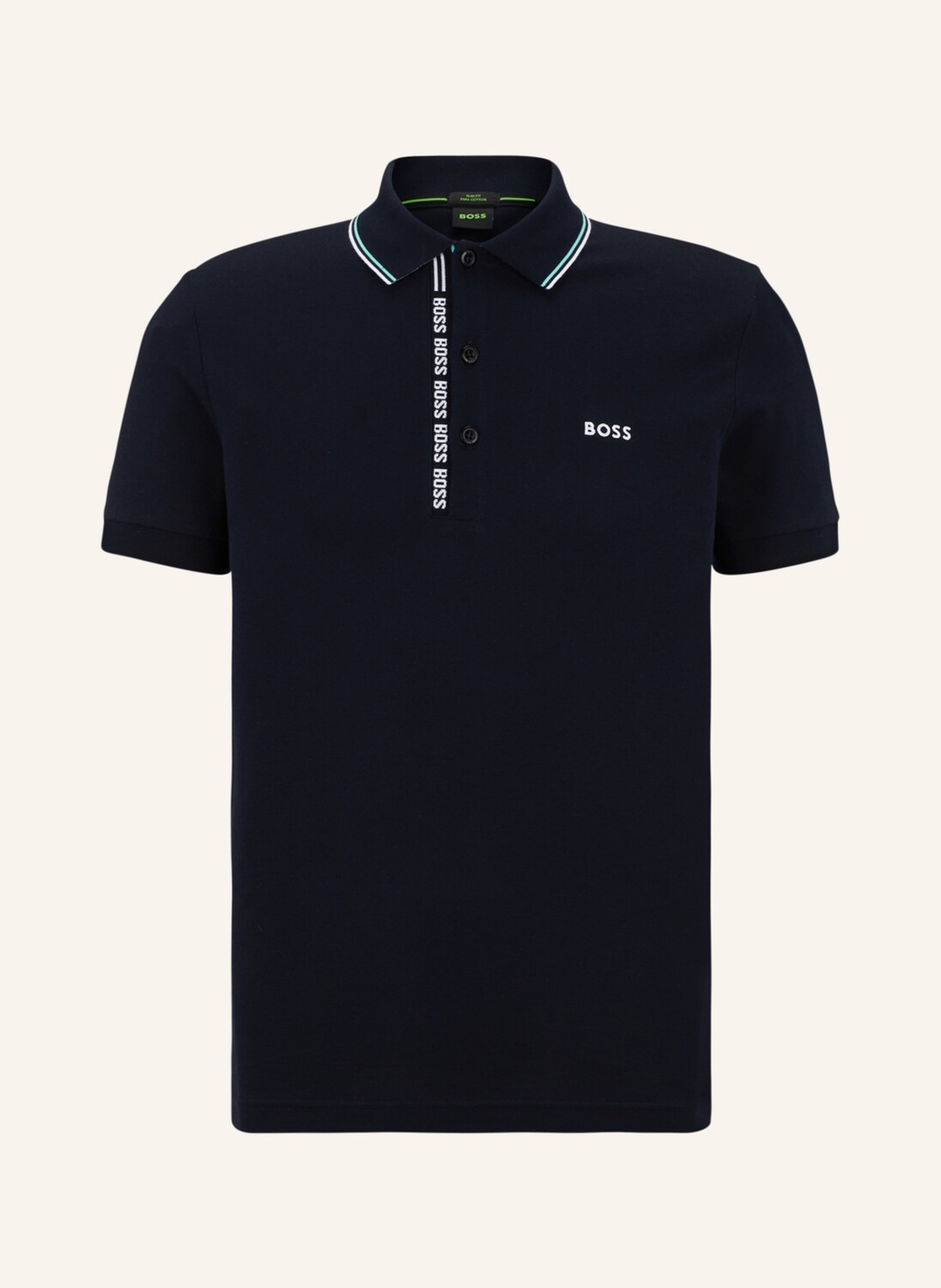 

Рубашка поло BOSS Funktions PAULE 4 Slim Fit, темно-синий