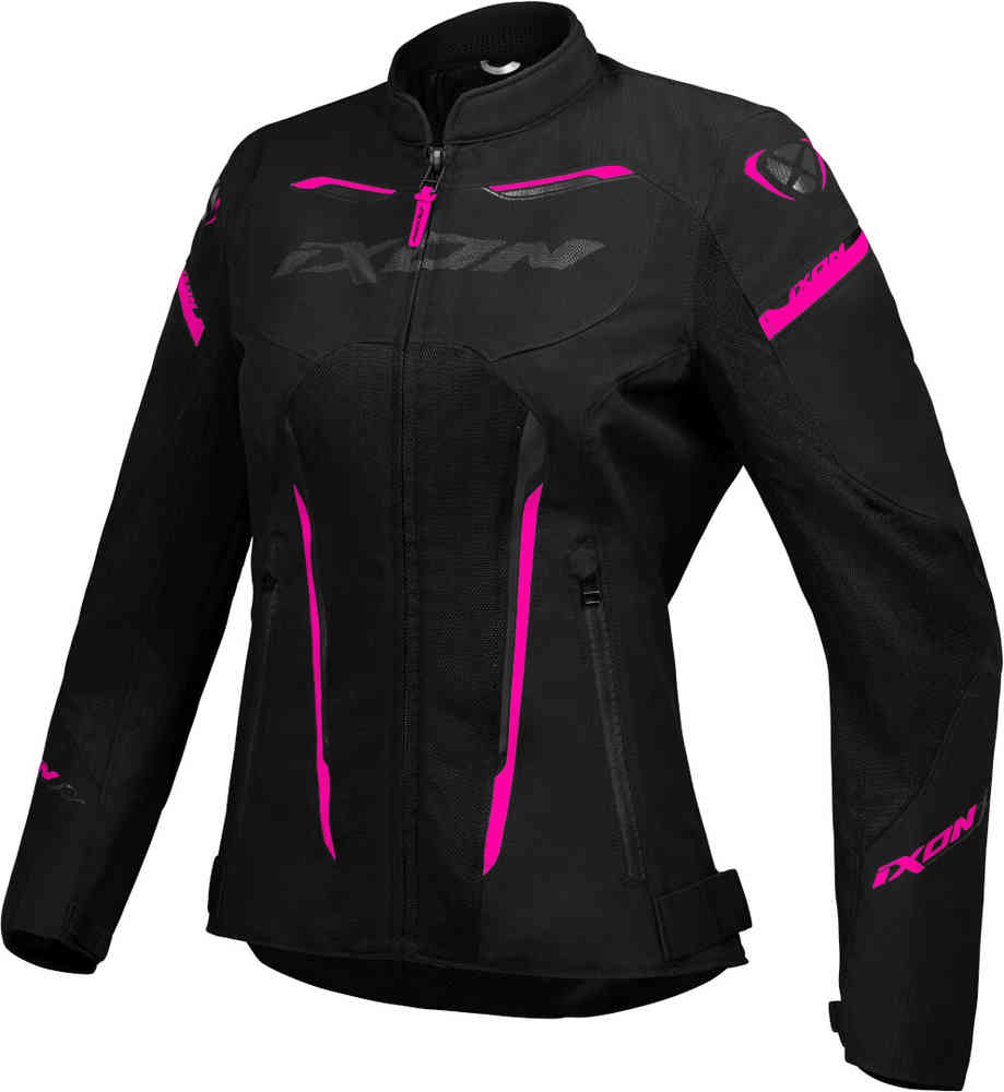 женская мотоциклетная текстильная куртка slash ixon черный фусия Женская мотоциклетная текстильная куртка Striker Air Ixon, черный/розовый